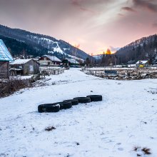 Carpathian village. Evening 2 / ***