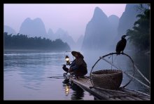The fisherman and his loyal bird ..... / ***