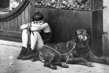 Girl with dog / ***