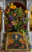 The decoration of the church for the holiday - Transfiguration / ***