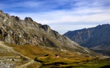 of a house in the mountains / ***