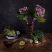 With cabbage / ***