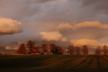 autumn landscape with farmstead / ***