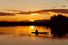 Sunset on the Pripyat River Manor "Panski Garden" / ***