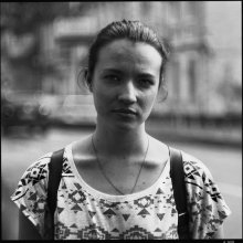 Portrait of Tatyana with triangles. / ***