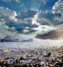 year storm at sunset / ***