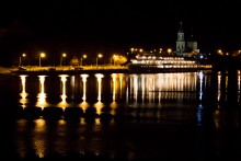 Ship from the River Station at night in late October / ***