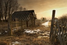 Abend Landschaft im ländlichen Raum / ***