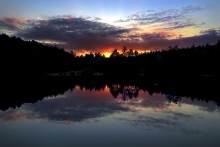 Just sunset on forest lake ... / ************************