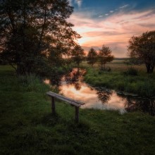 Landscape with bench / ***