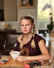 Leonid Picos. * Morning coffee with Christine * / ***