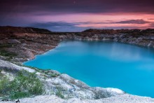 Chalkpit at sunset / ***