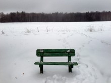Winter landscape in bad weather / ***