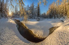 Creek in the snow. / ***