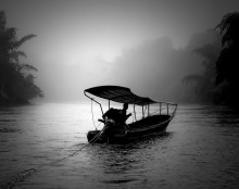 "Morning on r.Kvay" BW / ***