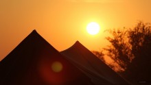 Dawn over the pyramids of Giza / ***