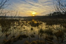 Sunset on the lake. / ***