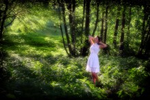 A woman in a white ... / ***