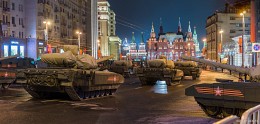 Parade rehearsal for the Victory Day 2015. / ***