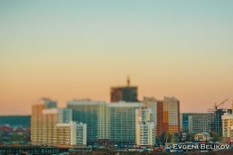 City at sunset / ***