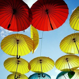 under umbrellas / ***