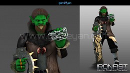 3D Iron Fist Warrior Creature Character Animation / ***