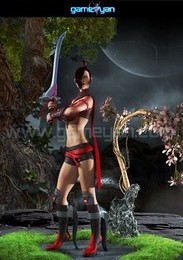 Lady Warrior 3D Modeling Animation characters for film and game animation 3D / ***