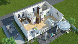 Cut Off Wall floor plan / ***