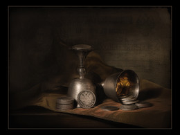 there is evil Kashchei (ECB) over with gold languishes / digital art