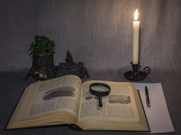 Sketch with a candle / ***