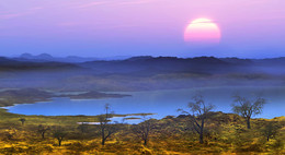 The sun over the mountains ... / ***