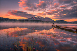 Der Fotograf / Morgens beim Turnersee in Kärnten Österreich Foto.