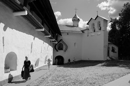 In the monastery. / ***