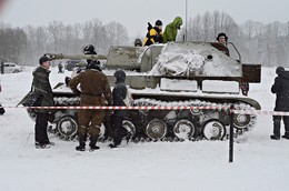 The reconstruction of the battle of the second world war - 1943, near Krasnoe Selo, Saint-Petersburg / ***