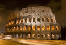 Colossal, isn't it? :+) / Coliseum with blurred traffic.
My first night with a tripod.
