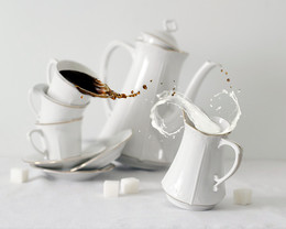 Coffee with milk... / ...........