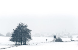 Winterspaziergang / Winterszene bei Wehrheim im Taunus.