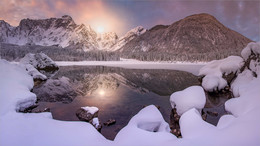 Lago Fusine / Wintertraum am Lago Fusine in Tarvis.