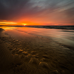 mistery coast / sunset in baltic
