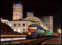 At night the station / ***