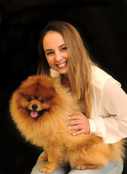 Girl with a Dog / ***
