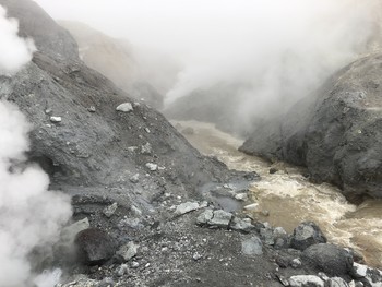 In the crater of the volcano / ***