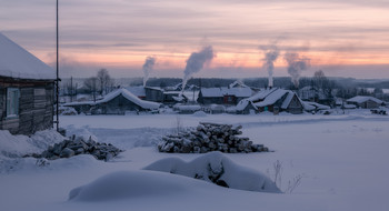 Winter evening. / ***