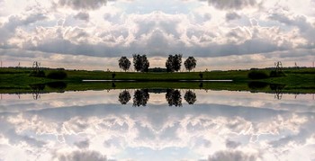 On the river bank / ***
