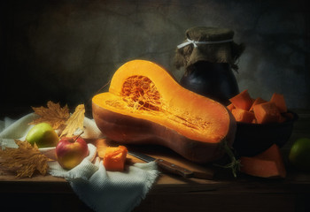 With pumpkin / ***