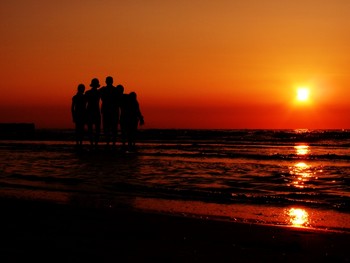 Zachód słońca. / Bałtyk.