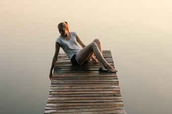 At sunset on the lake / ***