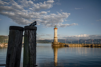Lindau Hafen / Leuchzturm am Bodensee