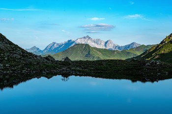  / Gafiersee mit Chüenihorn und Schesaplana