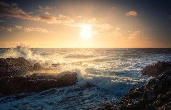 Crushing wave / beautiful evening at lista. one of the most beautiful place in souther Norway :)